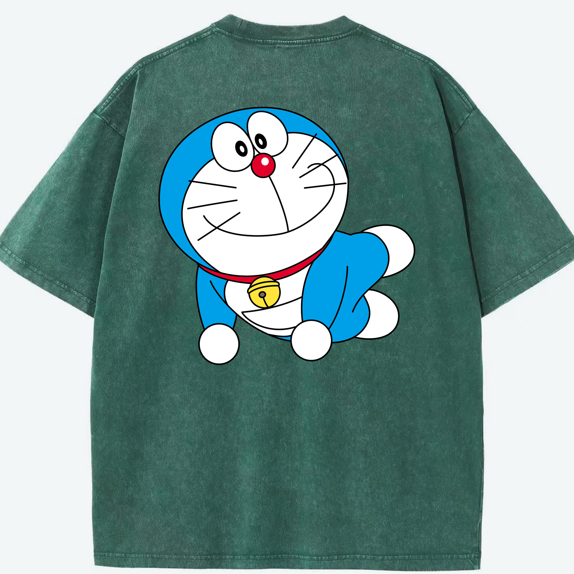 （画像用） ドラえもん Doraemon 綿100% ヴィンテージ風 半袖Tシャツ（背面プリント）